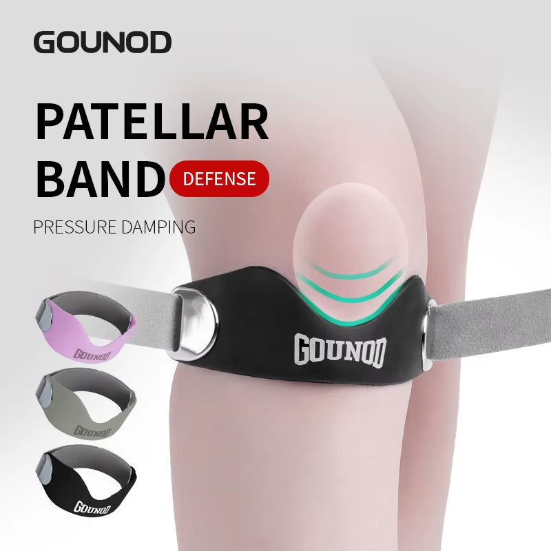 Patella Tendon Knee Strap for Pain Relief, Basketball Stabilizer Brace Silicone Band Elasticity Fixed Protection Patellar Ring